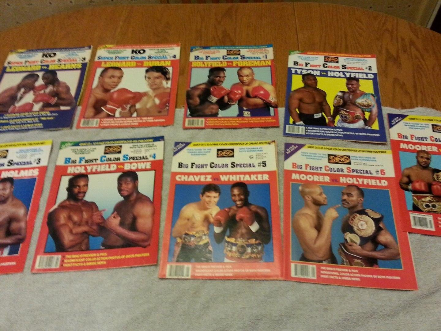Various issues of The Ring Big Fight Color Special and a few by K.O. Magazine